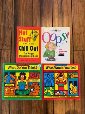 Set of 4 Resource Books for Social Workers, Therapist, Counselors of Young Kids